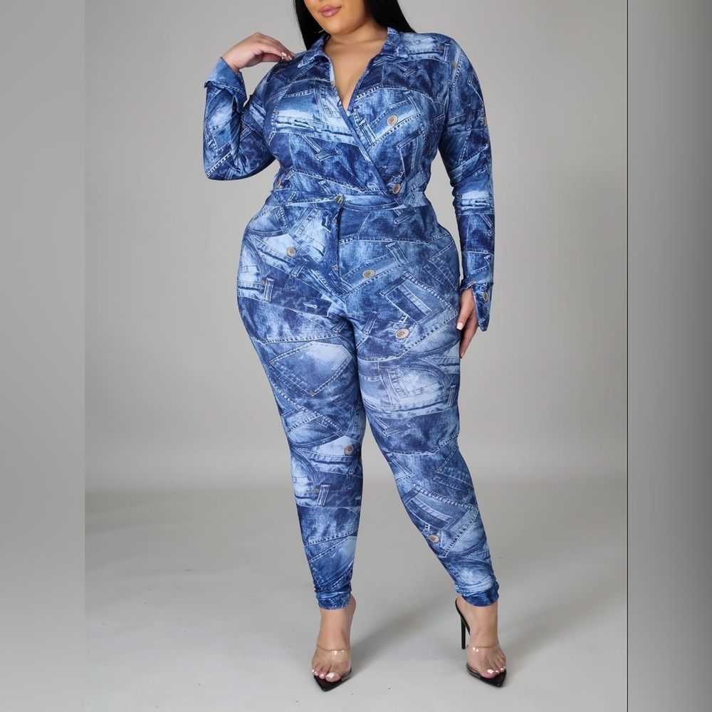 Smooth Jeans Pants Set